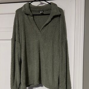 HEIMISH USA Olive V-Neck Sweater
